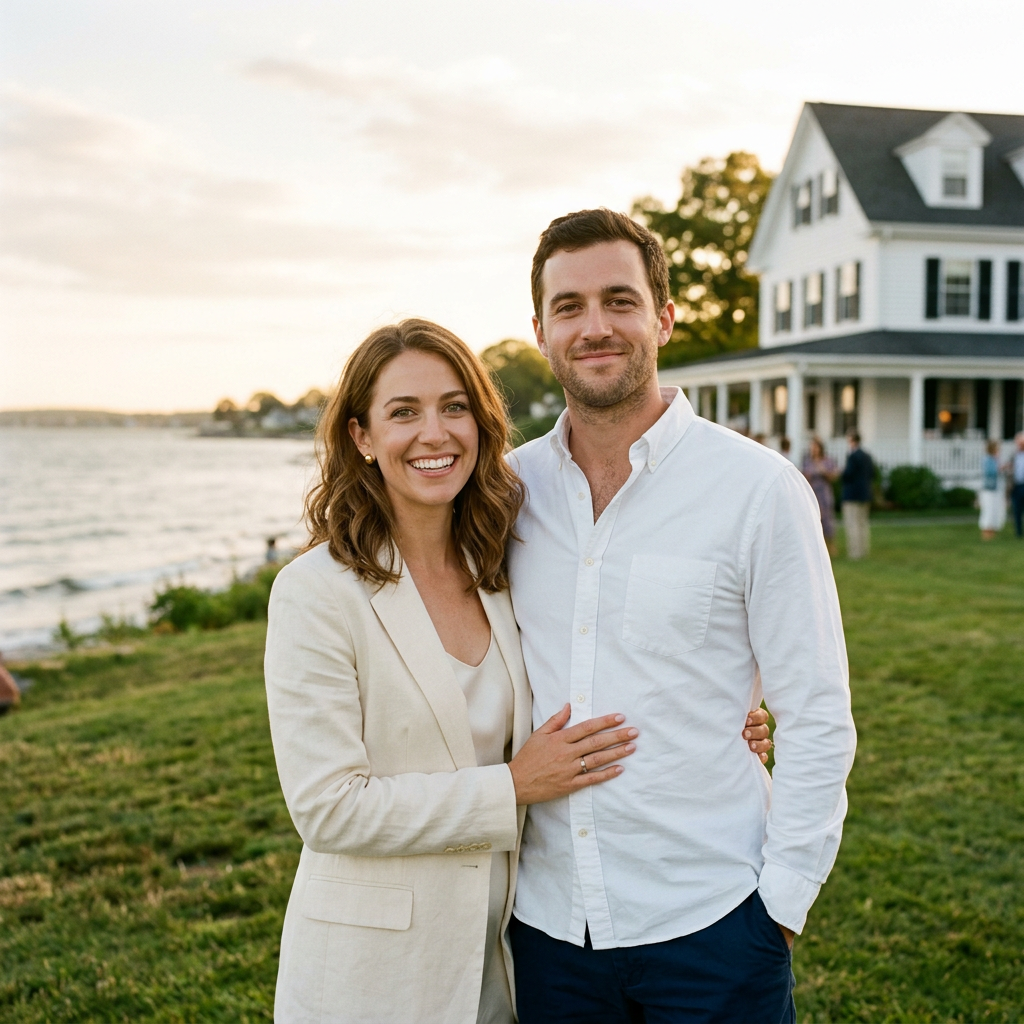 Composite portrait of Emily and Marcus, the engaged couple in this case study
