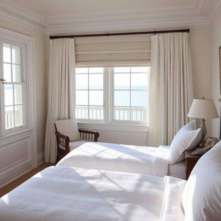 Guest room at the seaside hotel